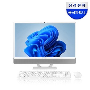 삼성전자 올인원 일체형 PC 프로스트 화이트 DM530ADA-L25A (펜티엄골드 7505 60.5cm WIN11 Po) 기업용 사무용 학습용, 128GB