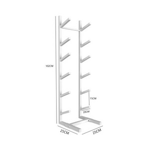 폼롤러보관 스케이트보드 수납대 가정용 선반 서프보드 잡동사니 정리대 스포츠 장비 수납, 흰색 바닥 25x25x102CM 6층, 1개