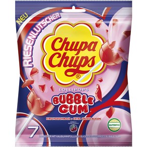 추파춥스 막대사탕 7종 Chupa Chups, 추파춥스 롤리팝버블검체리7개, 1개, 120g