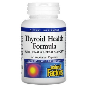 Natual Factos Thyoid Health Fomula 60 Vegetaian Capsules, 60정, 1개