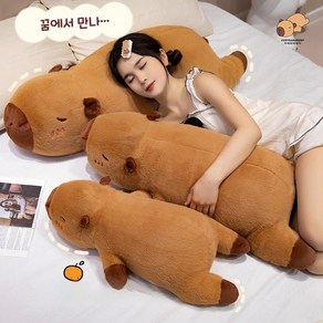 록신 카피바라 바디필로우 인형 긴 베개 HY008BZ020, 110cm, 카비 발라