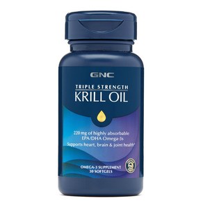 GNC 트리플 스트랭스 크릴 오일 30정 (소프트젤) Tiple Stength Kill Oil 30sgels, 1개