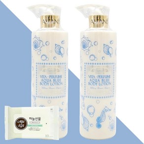 아방가드로 비타-퍼퓸 아쿠아 블루 바디로션 500ml 2개(+하늘선물 물티슈 10매), 2개