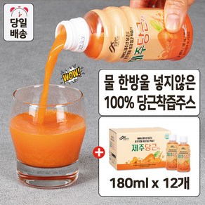 제주 당근 주스 100% 유기농 착즙, 12개, 180ml