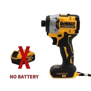 DEWALT 브러시리스 무선 임팩트 스크루 드라이버 20V 리튬 배터리 다기능 전기 드릴 전동 공구 DCF860, 1개