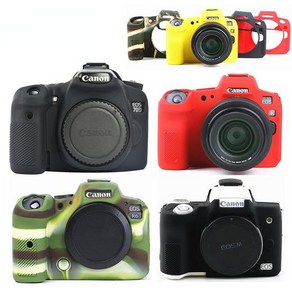 실리콘 DSLR 카메라 바디 케이스 캐논 EOS R6 R5 R RP M50 70D 80D 90D 600D G7X III 디지털 보호 피부 커버 가방, [07] Fo EOS M50 Red, 한개옵션1