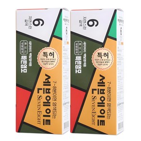 세븐에이트 새치 염색약, 6호 자연스런갈색, 2개