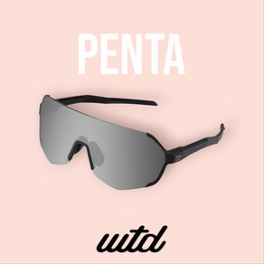 WTD 펜타 Penta 블랙 스모크 변색 미러 렌즈 골프 자전거 런닝 등산 낚시 아웃도어 스포츠 고글 선글라스 도수 클립 결합 가능, 블랙/스모크변색, 1개
