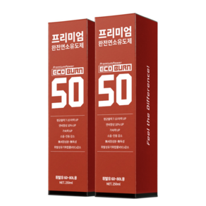 에코번G50 2병 완전연소연료첨가제 휘발유30~50L용 고출력 연료절감 인젝터개선 연소실슬러지제거 및 생성방지 노킹소음진동감소 휘발성유기화합물감소 석유관리원인증 무독성 무세정성분, 에코번 휘발유40-50L용 2병, 2개, 가솔린/휘발유