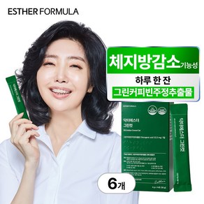 [본사직영] 여에스더 그린컷 그린 커피빈 클로로겐산, 56g, 6개