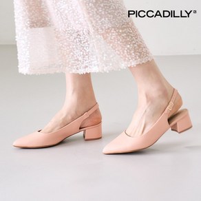 [PICCADILLY] 739021-1A 슬링백미드힐_뉴로즈(4.5cm)