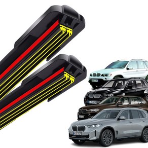 1+1 BMW X5 E53 E70 F15 F85 G05 전차종 순정 호환형 초밀착 와이퍼 윈도우 브러쉬 와이퍼블레이드, T2-X5 G05(18-현재)-650+500/B2