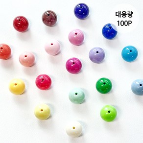 (대용량100p) 컬러랜덤 구슬 비즈 컬러구슬 왕구슬 비즈 (18mm 20mm)