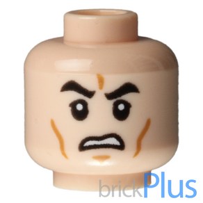 레고 부품 스톰트루퍼 헤드 Light Flesh Minifig Head Black Eyebows Cheek Lines Chin 6021888 3626cpb0817, 1개