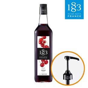 트렌드커피 1883 체리 시럽 1L+1883 정품 로고 시럽펌프, 1세트, 1L