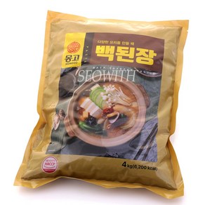 마산몽고 몽고 백된장 4kg/색상이 밝고 된장냄새가 거의 없는 깔끔한 일본식 된장제품, 4kg, 1개