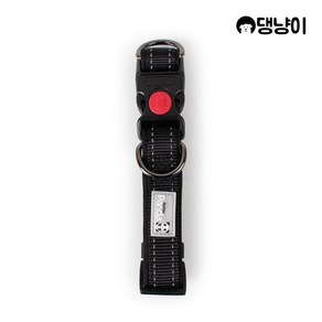 [댕냥이] 강아지 산책용품 야광 스티치 이중잠금 판다 목줄, 판다목줄_블랙(M), 1개