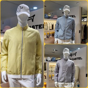 루이까스텔 남성 골프 NC강서 *봄 신상* 가볍고 세련된 밑단 울밴드 포인트 봄 여름 체크 홑겹점퍼 7MDJP302 -gs