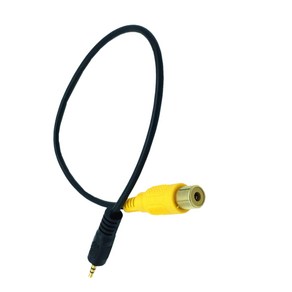 RCA ~ 2.5mm AV-IN 케이블카 후방 카메라 ~ GPS 2.5mm 0.3m, 검은색