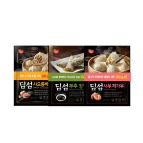 동원 딤섬 새우하가우300g x 2봉+부추창펀 390g x 2봉+샤오롱바오 390g x 2봉, 1세트, 390ml