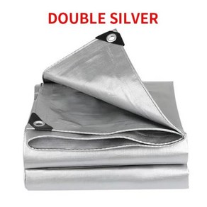 0.32m 방수 PE 타포린 정원 식물 보트 자동차화물 천막 그늘 애완 지붕 커버 블루, 04 double silve_02 2x3m