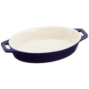 staub [ 17cm ] Dish 40508-598 스토우브 타원형 접시 그랑 블루 세라믹 그라탕 접시, 1개