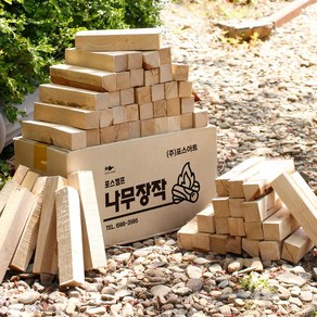 참나무 캠핑장작 미니바장작10kg 불멍 미니장작 난로 바베큐장작, 1개, 10kg