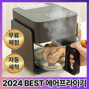 [5초컷세척] 지반 스팀 글라스 에어프라이어 4인용 4.2L