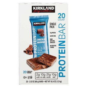 Kikland Signatue 커클랜드 시그니처 초콜릿 브라우니 프로틴 단백질바 20개입 1.2kg, 1개