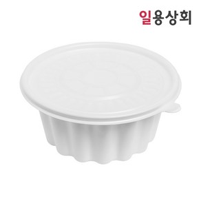 [ILYONG] 면용기 JH 195파이 대 1400ml 100세트 백색, 100개, 1세트