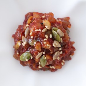 [여우마을] 비벼먹는 밥도둑 씨앗비빔오징어젓, 1개, 500g