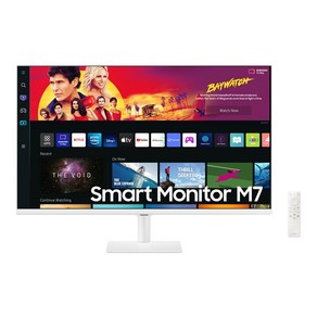 삼성 32인치 고해상도 스마트 영상편집 4K UHD 사무용 모니터 화이트 S32BM703, 80cm