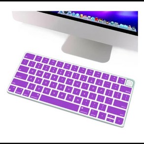 노트북 컴퓨터 PC 키스킨 키보드 커버 키커버 최신 애플 호환 아이맥용 컨트롤 프로텍터 터치 ID 모델 A2449 아이맥 매직 M1 칩 포함 24 인치, 1개, [10] I