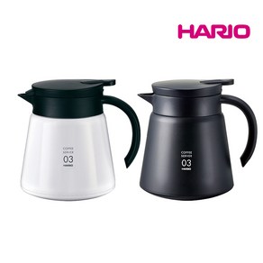 하리오 V60 보온 스테인레스 커피 서버 VHS-80B 800ml, 블랙, 1개, 상세 설명 참조