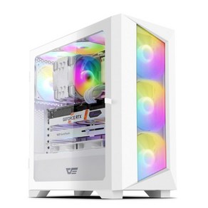 다크플래쉬 DNX700 MESH RGB 화이트, 단품, 1개