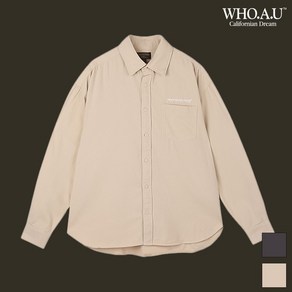 후아유 피그먼트 자수 셔츠 WHYAA4921U-T