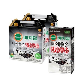 베지밀 뼈에좋은 칼슘 두유 검은콩깨쌀 190mlx32팩, 32개