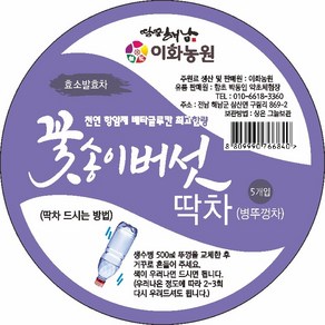 꽃송이버섯 딱차(생수병뚜껑차), 2.5g, 2세트, 5개입