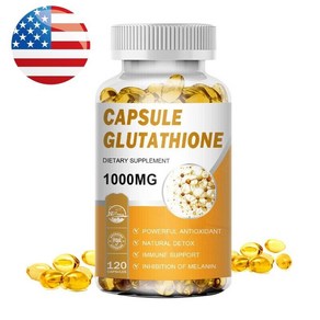 L-Glutathione 1000mg 120 Capsules Skin Whitening Antioxidant Anti UV adiation 800376