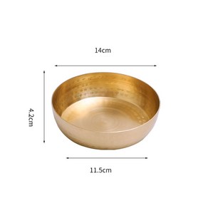 스님 그릇 불교 용품 발우 공양 채식요리 놋그릇 밥 식기 승려 단단한, 황동 지름 14X높이 4.2cm, 1개