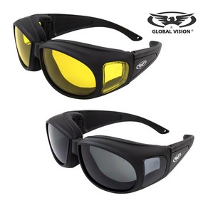 글로벌비젼 아웃피터 바이크 고글 방풍 고글 /Global Vision Outfitte Padded Fit-Ove Safety Sunglasses, yellow tint