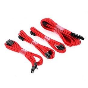 (Phanteks) PH-Extension Cable Combo Set RED 0.5m