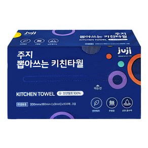 주지 뽑아쓰는 키친타올 3겹 천연펄프, 100매, 24개