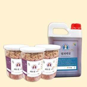 기타 김하진 김장젓갈세트(햇추젓1kg3통+멸치액젓2.5kg), 1