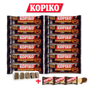 KOPIKO 코피코 커피 사탕 초콜릿 캔디 탕비실 간식 17.5gx12개+카푸치노맛보기, 17.5g, 12개