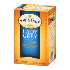 Twinings 트와이닝 레이디 그레이 홍차 20 티백 40g(1.41oz), 40g, 1개, 20개입