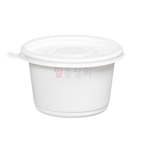 [ILYONG] 원형 죽용기 TY 125파이 대 450ml 600세트 백색, 600개, 1세트