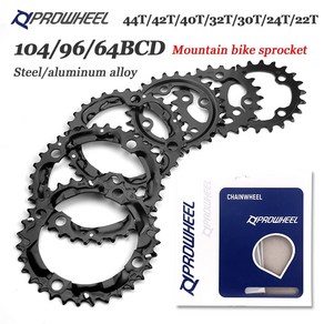 MTB 자전거 Chaining 64 96/104 BCD Chainwheel 22/24/26/28/32/36/38/40/42/44T 더블/트리플 Spock 크랭크 수리 치아, 1개