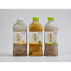 [식혜3종기획상품] 정담소담 맛있는 수제 찹쌀식혜 각각1000ml2병+배2병+단호박1병, 1L