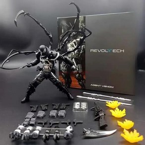 관절피규어 Venom Revoltech 어메이징 야마구치 피규어 베놈 에이전트 모델 컬렉션 유진 톰슨 선물 신제품, with box, With Box, 1개